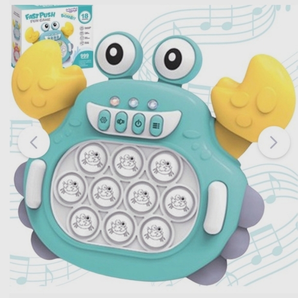 NWT Woopie Pop It Electronic Anti-Stress Arcade Game Crab - Picture 2 of 8